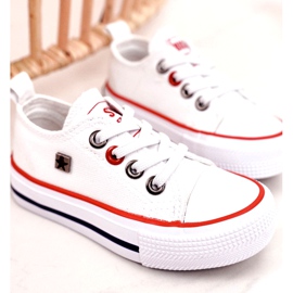 Klassisch niedrige Sneakers für Kinder Big Star HH374089 Weiß 4