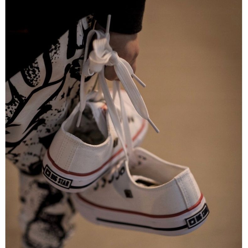 Klassisch niedrige Sneakers für Kinder Big Star HH374089 Weiß 2