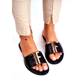 Elegante Damen Hausschuhe Schwarz Nicole Dilmah 3