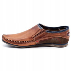 KOMODO Leder Herrenschuhe 847 braun marineblau 1