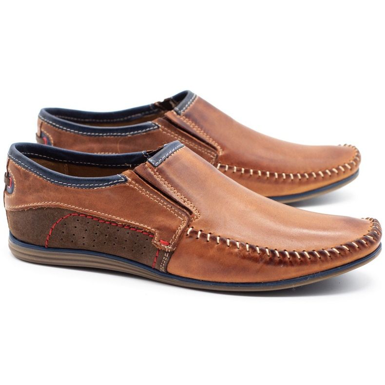 KOMODO Leder Herrenschuhe 847 braun marineblau 2