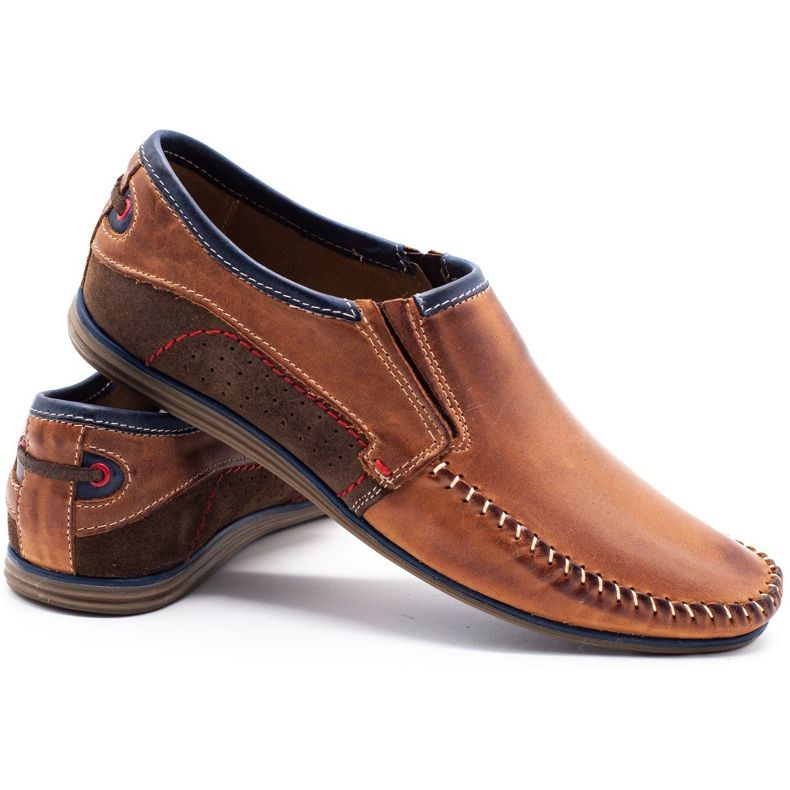 KOMODO Leder Herrenschuhe 847 braun marineblau 3