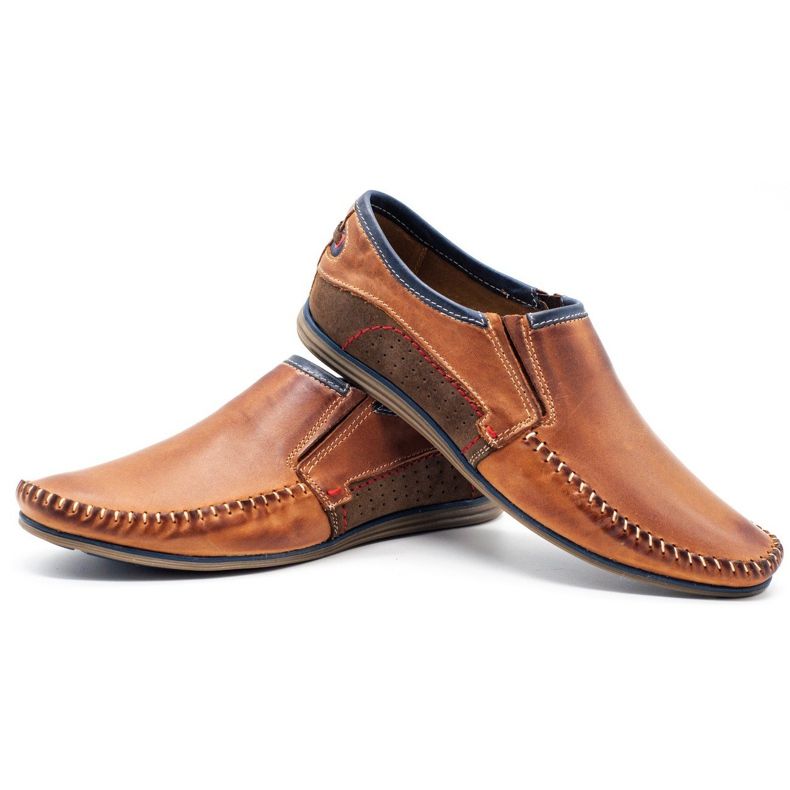 KOMODO Leder Herrenschuhe 847 braun marineblau 4