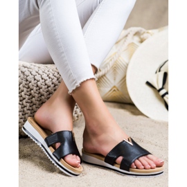 Groto Gogo Klassische bequeme Hausschuhe schwarz 2