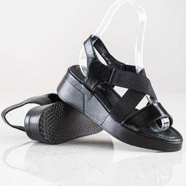 Weide Bequeme Sandalen zum Hineinschlüpfen schwarz 1