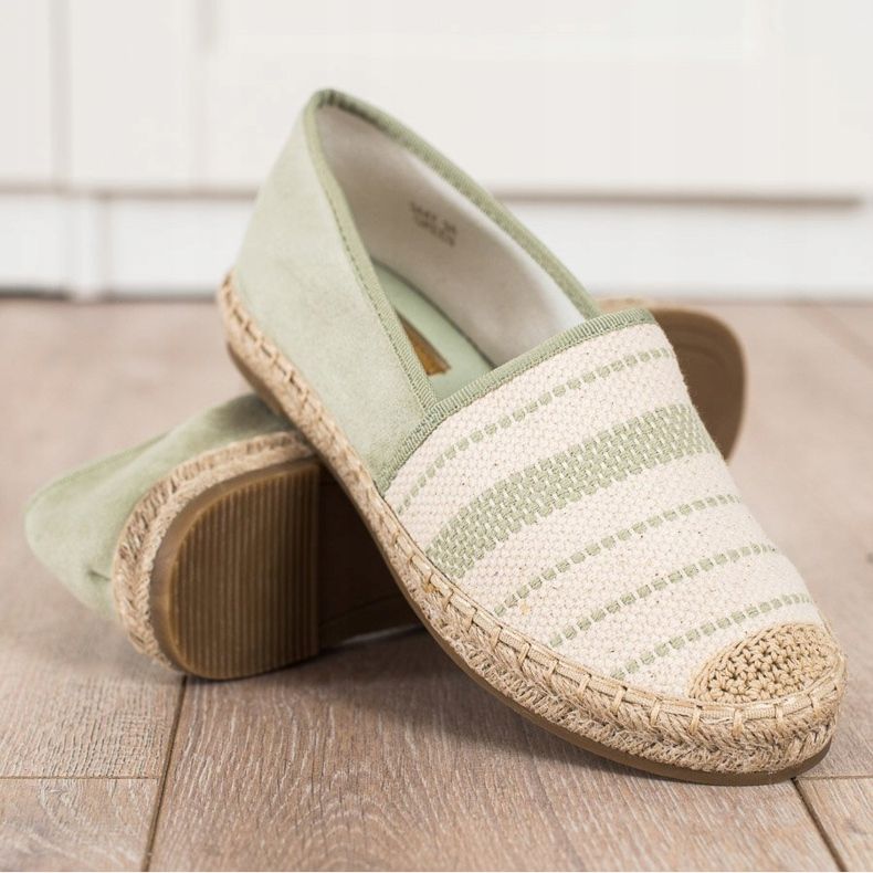 Ideal Shoes Espadrilles mit Muster grün 1
