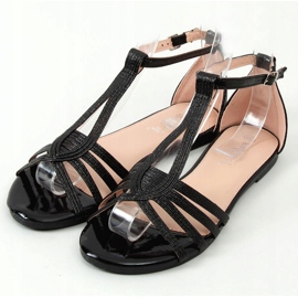 Schwarze Damensandalen SM0024 Schwarz 1
