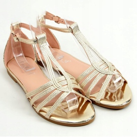 Goldene Damensandalen SM0024 Gold 1