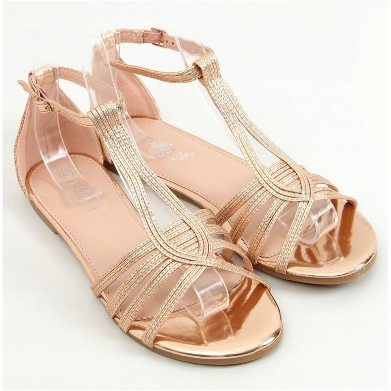 Damen Sandalen Champagner SM0024 Champagner golden 1