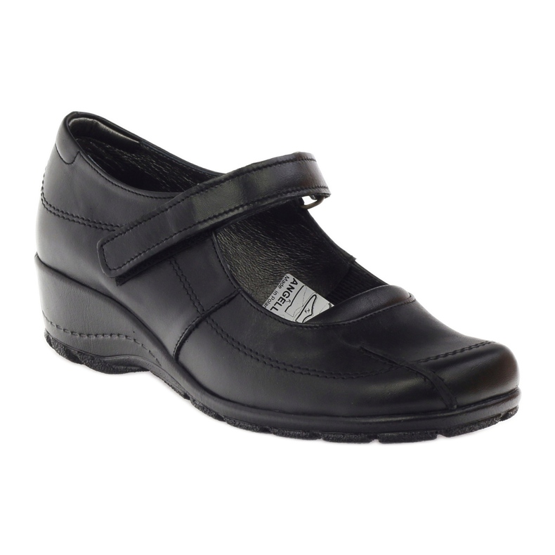 Pumps auf dem Keil Naturleder Angello 371 schwarz 1