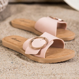 Bona Hausschuhe mit dekorativer Schnalle rosa 1