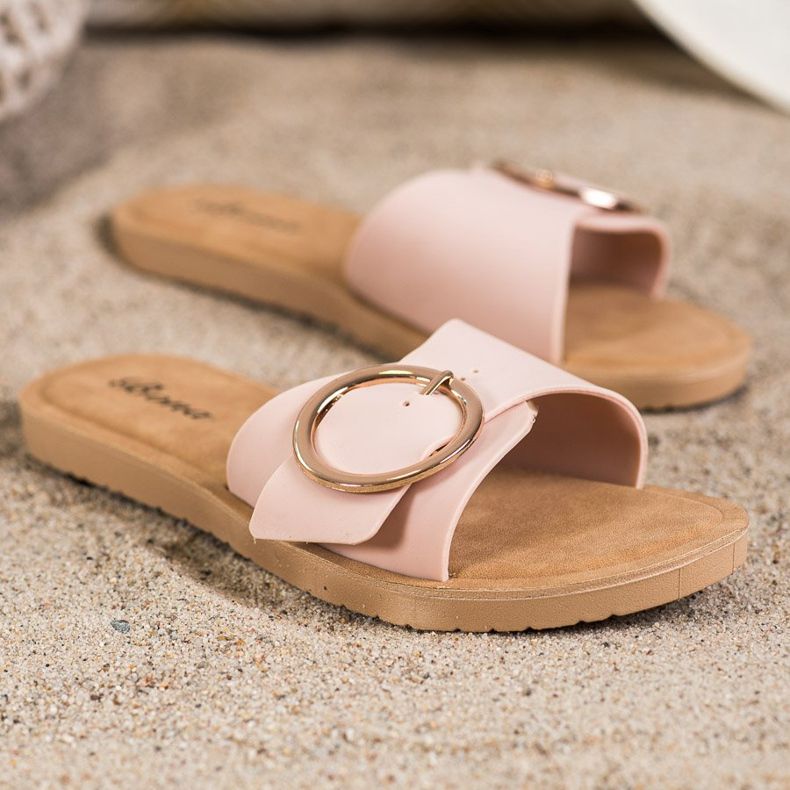 Bona Hausschuhe mit dekorativer Schnalle rosa 1