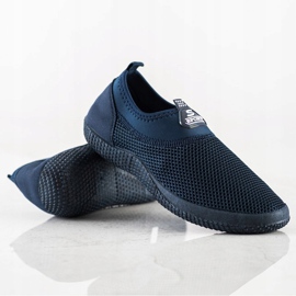 SHELOVET Durchbrochene Slip-On-Schuhe blau 1