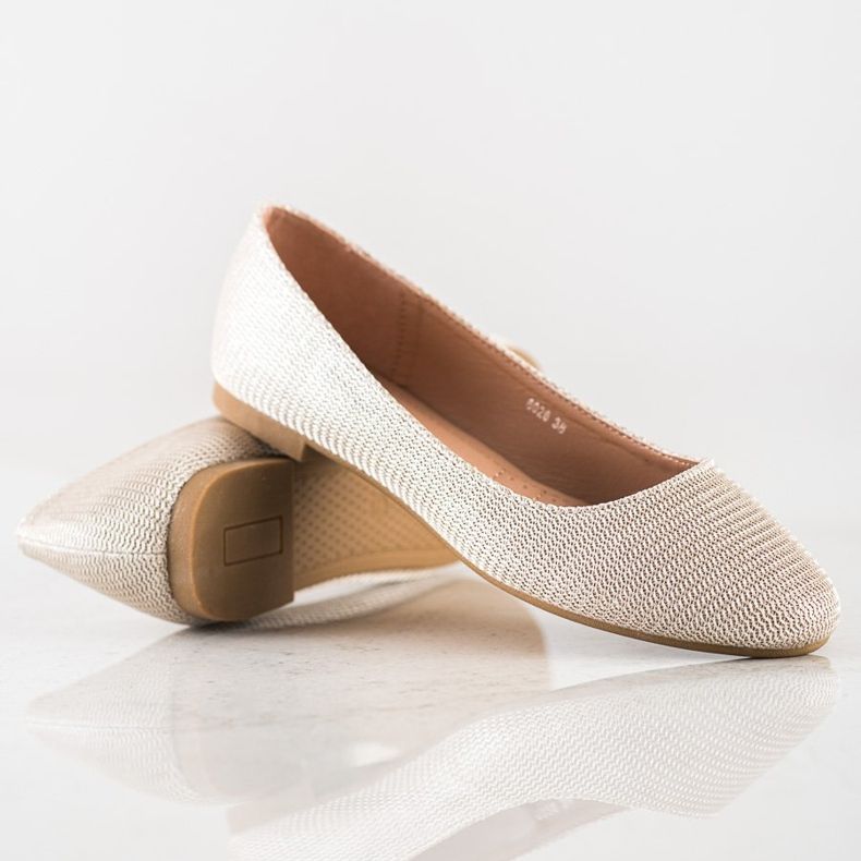 Super Mode Klassische Ballerina mit Glitzer golden 1