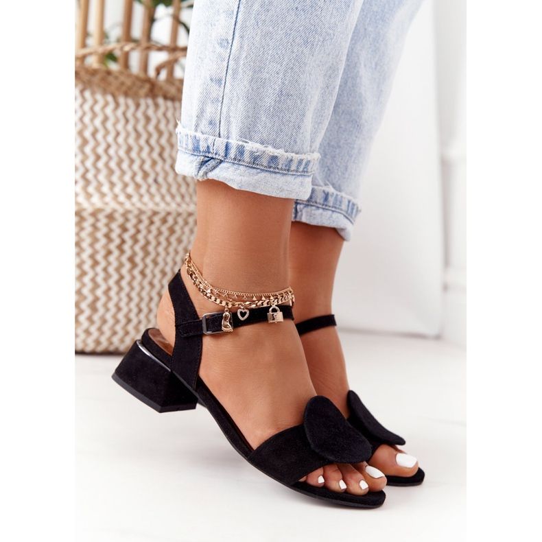 Wildleder High Heel Sandalen Maciejka 5198A-01 Schwarz 1