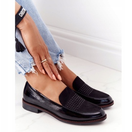 Lackierte Loafer für Damen Sergio Leone PB254 Schwarz 2