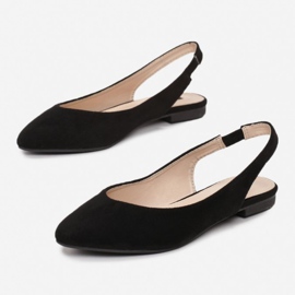 Wildleder Ballerinas in Spitz Black Daisy schwarz 1