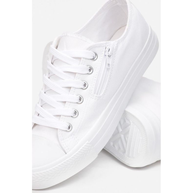 Damen Sneaker mit Reißverschluss Weiß Malani 1