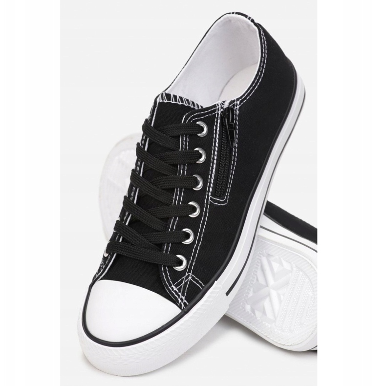 Damen Sneaker mit Reißverschluss Schwarz Malani 1