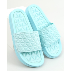 Blaue blaue Damenhausschuhe 10-251 Blau 1