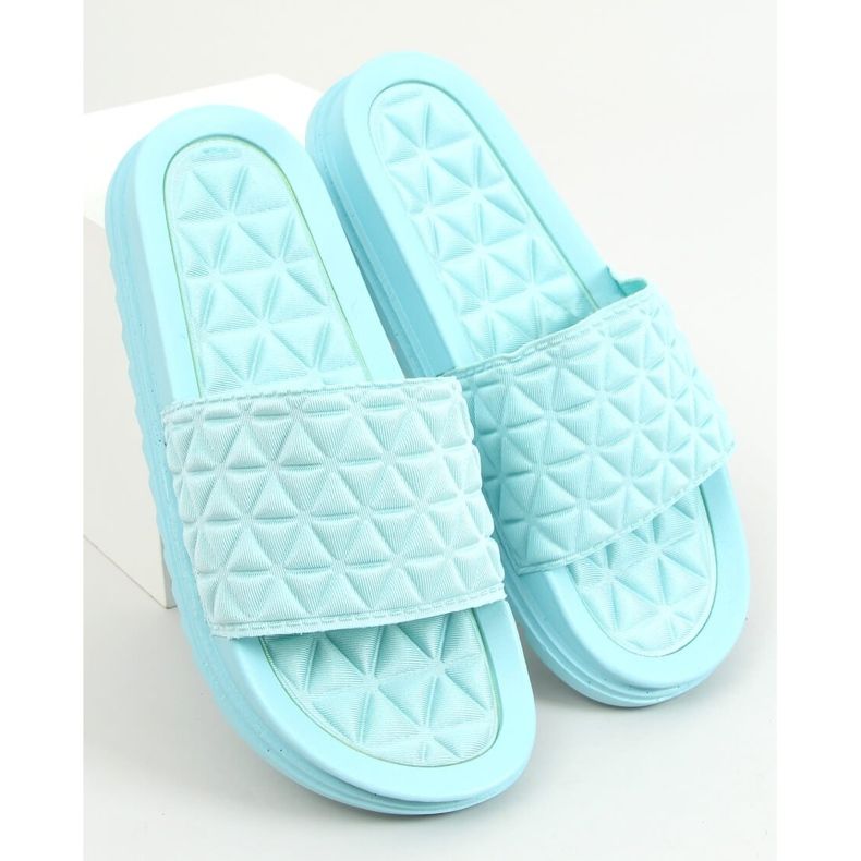 Blaue blaue Damenhausschuhe 10-251 Blau 1