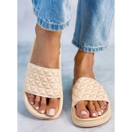 Beige Hausschuhe für Damen 10-251 Beige 2