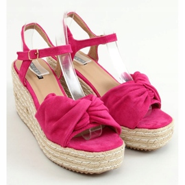Sandalen Espadrilles auf Fuchsia Wedges WH-3K63 Fuchsia rosa 1