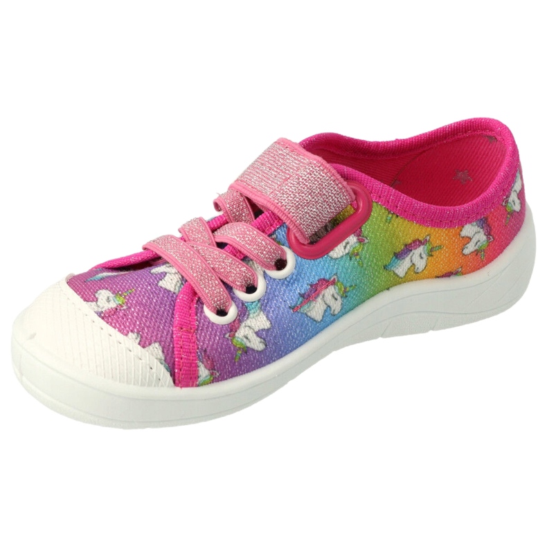 Befado Kinderschuhe 251X178 Einhorn blau orange rosa silber- grün 2
