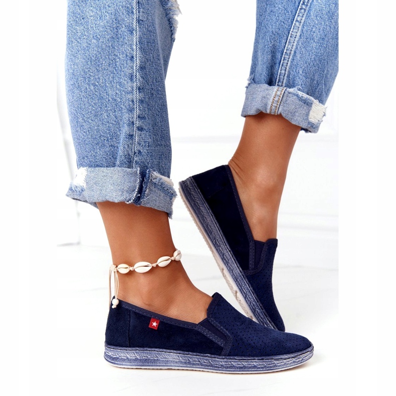 Durchbrochene Espadrilles Big Star HH276004 Marineblau navy blau 3