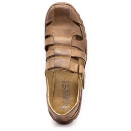 Polbut Herren durchbrochene Schuhe 237 für den Sommer braun 2