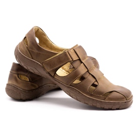 Polbut Herren durchbrochene Schuhe 237 für den Sommer braun 5