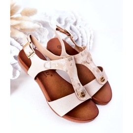 S.Barski Kindersandalen S. Bararski Comfort Złote golden 2