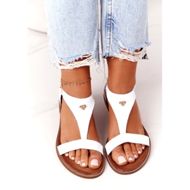 Damen Ledersandalen Nicole 2648 Weiß Metallic 3