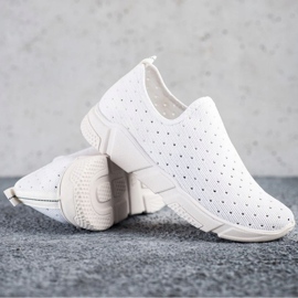 SHELOVET Durchbrochene weiße Turnschuhe 1