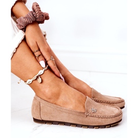 PS1 Damen Wildleder Loafer Hellbraun Madelyn beige 4