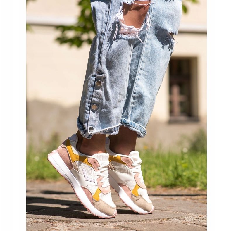 SHELOVET Bunte Turnschuhe weiß mehrfarbig 1