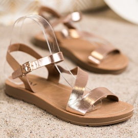 Cm Paris Lässige Sandalen mit Öko-Leder golden 1