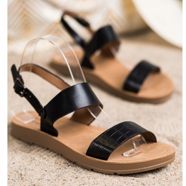 Cm Paris Klassische Sandalen mit Schnalle schwarz 1