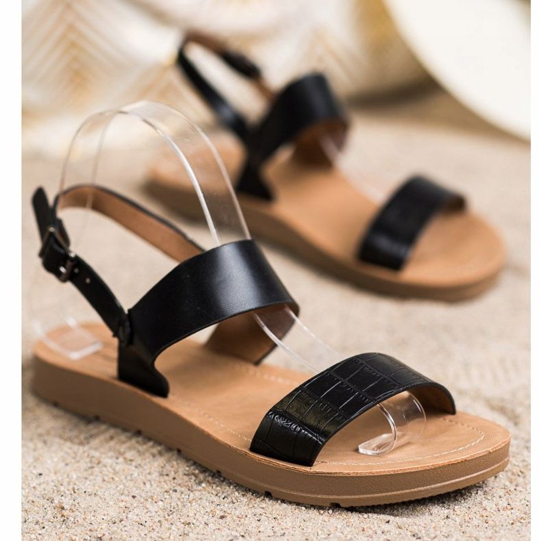 Cm Paris Klassische Sandalen mit Schnalle schwarz 1