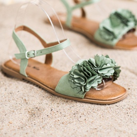 SHELOVET Modische grüne Sandalen 1