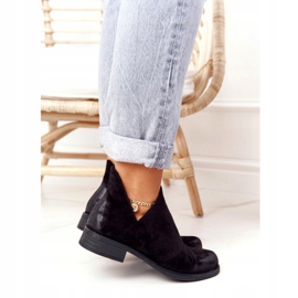 PS1 Schwarze Hillary Damenstiefel mit Cut-Outs 2