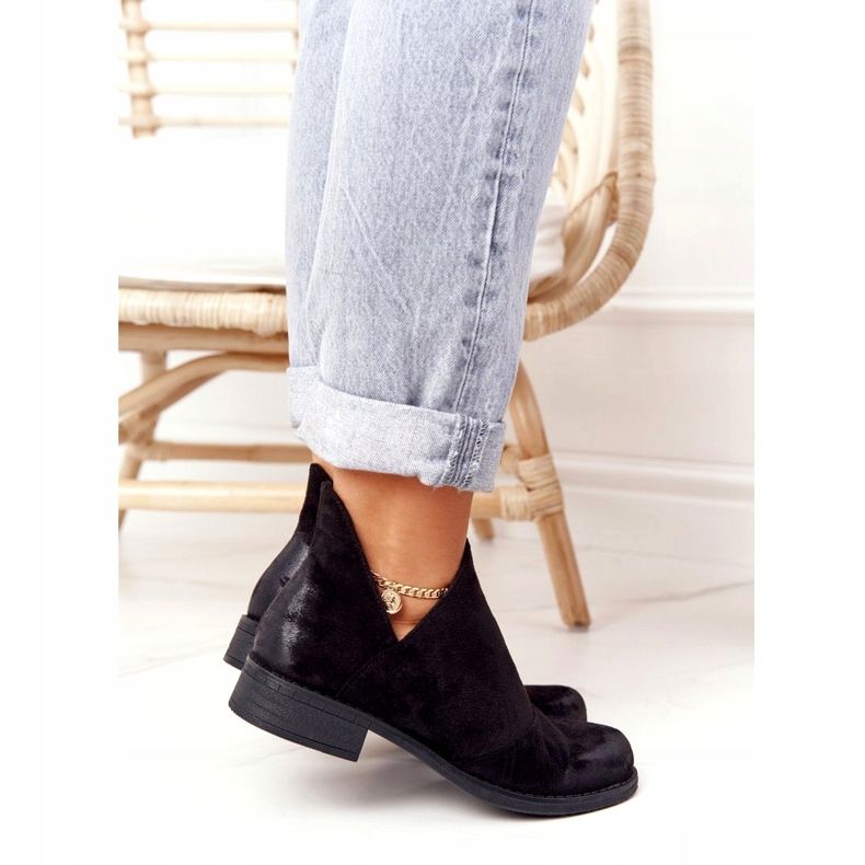 PS1 Schwarze Hillary Damenstiefel mit Cut-Outs 2