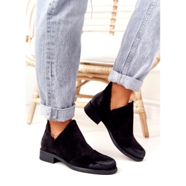 PS1 Schwarze Hillary Damenstiefel mit Cut-Outs 3