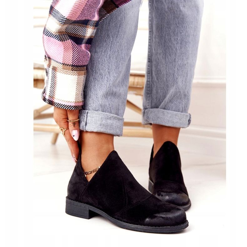 PS1 Schwarze Hillary Damenstiefel mit Cut-Outs 5