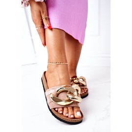 S.Barski Hausschuhe auf Kork mit Kette S. Barski SB001 Beige 2