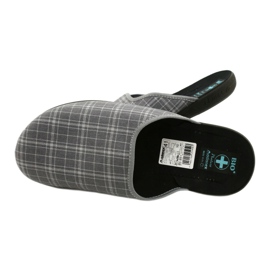 Herrenhausschuhe Adanex 25950 grau kariert 5