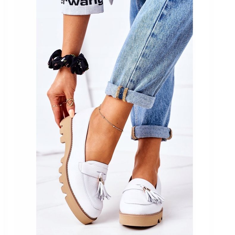 Lewski Shoes Leder-Loafer Lewski Schuhe 3053 Weiß 2