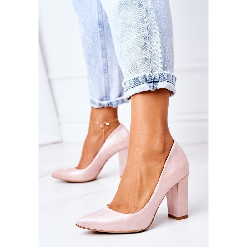 Lewski Shoes Pumps aus Satin mit Tiermuster Lewski Schuhe 2453 Pink rosa 2