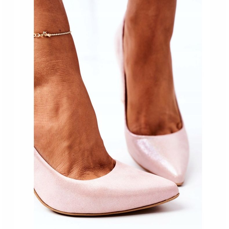 Lewski Shoes Pumps aus Satin mit Tiermuster Lewski Schuhe 2453 Pink rosa 1