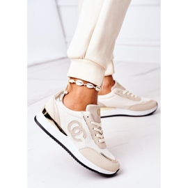 PE1 Damen Sportschuhe Sneakers Beige Under Control 2